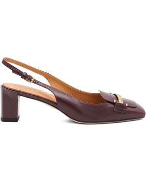 Tod's Leather Slingback Pumps - Brown
