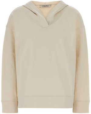 Max Mara Max Mara S Ivory Cotton Blend Buona Sweatshirt - Natural
