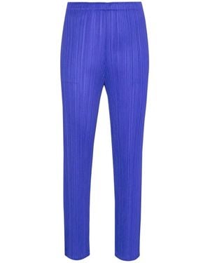 Pleats Please Issey Miyake Pleats Please By Issey Miyake Pleated Trousers - Blue