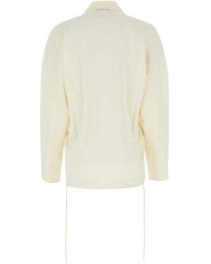 Kiko Kostadinov Ivory Satin Shirt - White