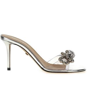 Mach & Mach Mach & Mach 'Stud Bow' Sandals - Metallic