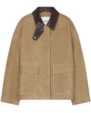 Closed Goat Suede Leather Jacket - Natural