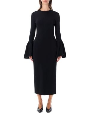 Stella McCartney Bell Sleeve Midi Dress - Black