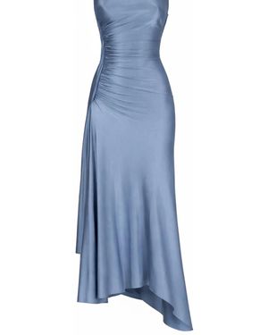 Victoria Beckham Round Neck Maxi Dress - Blue