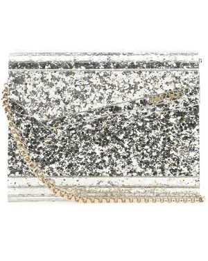 Jimmy Choo Embellished Acrylic Candy Clutch - Grey