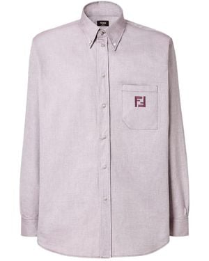Fendi Oxford Cotton Shirt - Pink