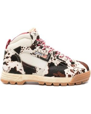 Autry Multicolor Cow Leather Boots - Natural