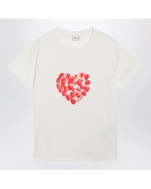Chloé T-Shirt With Cherry Logo Print - White