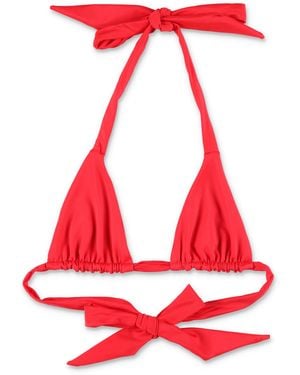 Let's Swim Triangle Bikini Top - Red