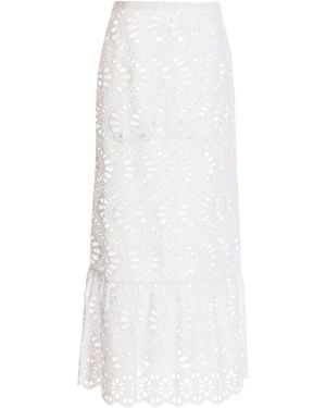 Giambattista Valli Long Cotton Skirt - White