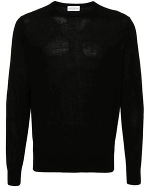 Ballantyne R Neck Pullover - Black