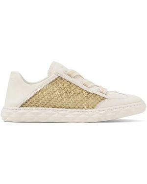 Jimmy Choo Diamond Leather Trainers - White