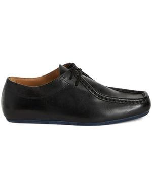 Jil Sander Buffalo Leather Moccasins - Black