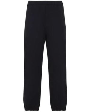 Lanvin Embroidered Logo Cotton Pants - Black