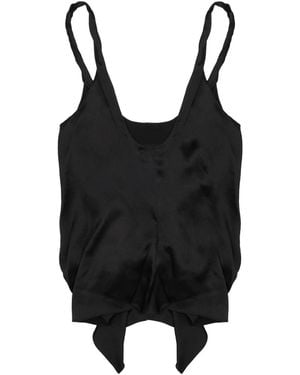 JW Anderson Silk Draped Cami Top - Black