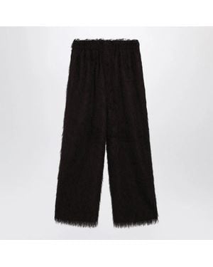 Frankie Shop Dark Fringed Trousers - Black
