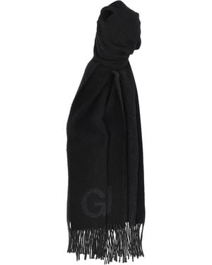 Ganni Maxi Logo Scarf - Black
