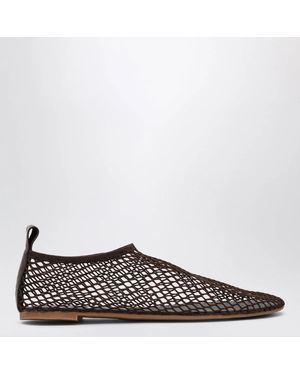 Senso Chocolate Mesh Fabric Ballet Flats - Brown