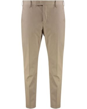 PT01 Silkochino Slim Fit Trousers - Natural