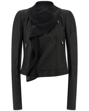 Rick Owens Scarf Biker Giacca - Black