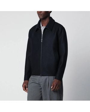 Harris Wharf London Wool Zipup Jacket - Blue
