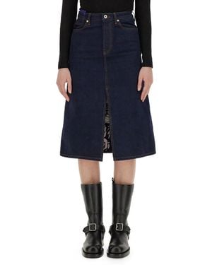 Burberry Denim Skirt - Blue