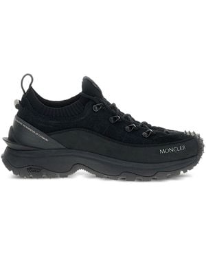 Moncler Trailgrip Lite3 Nubuck & Suede Trainers - Black
