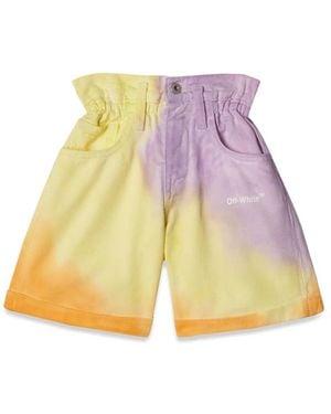 Off-White c/o Virgil Abloh Helvetica Sprayed Shorts - Multicolour