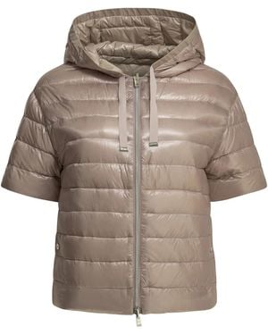 Herno Reversible Short Down Jacket - Grey