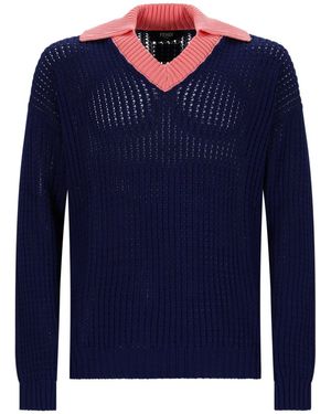 Fendi Maglia Con Lavorazione A Trecce Cablé - Blue