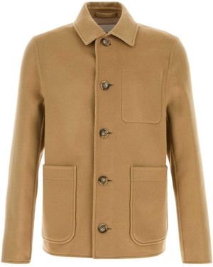 Ami Paris Boxybuttonedjacket - Natural