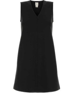 Calvin Klein Sl Interlock V Neck Mini Dress - Black
