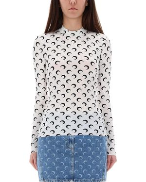 Marine Serre Moon All-Over Slim Top - Blue