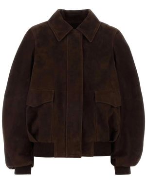 Loewe Chocolate Suede Jacket - Black