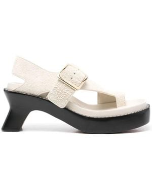 Loewe Ease Leather Sandals - White