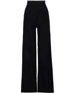 Rick Owens Rick Owens Lilies Bias-Cut Wide-Leg Viscose Trousers - Black