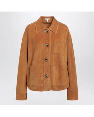 Loewe Light Suede Workwear Jacket - Brown