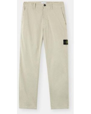 Stone Island Style Utility Trousers For - White