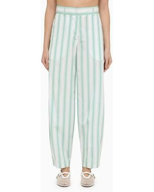 Margaux Lonnberg Beatty Striped Cotton Pants - Green