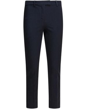 Max Mara Stretch Cotton Blend Pants - Blue