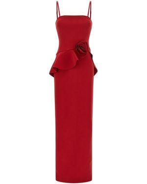 ROTATE BIRGER CHRISTENSEN Rotate Birger Christensen 3D Floral Detail Dress - Red