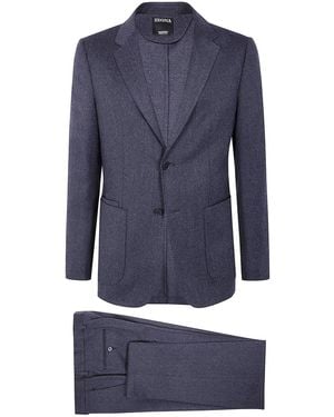 ZEGNA Techmerinos Wash & Go Suit - Blue