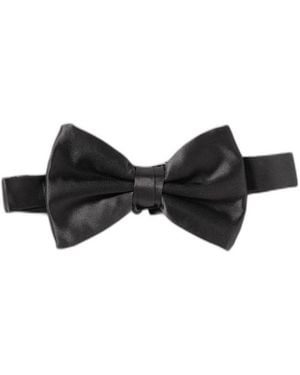 Emporio Armani Silk Bow Tie - Black