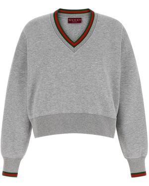 Gucci 'Web' Sweatshirt - Grey