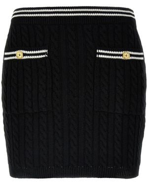 Alessandra Rich Braided Skirt - Black