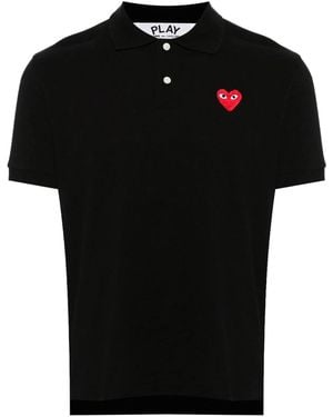 COMME DES GARÇONS PLAY Cotton Polo Shirt - Black