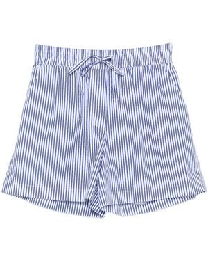P.A.R.O.S.H. Striped Cotton Shorts - Blue