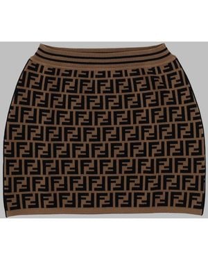 Fendi Gonna Ff Knit - Black
