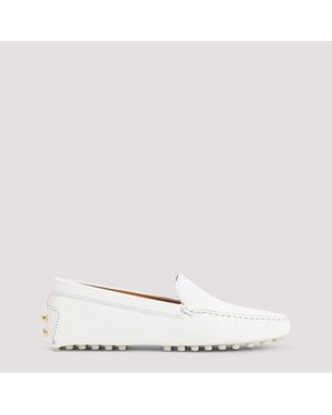 Tod's Leather Loafers - White