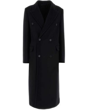 Fendi Coat Db Wool Double - Black